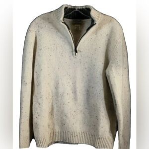 LL Bean Shetland Wool Half Zip Sweater Men’s Size XXL